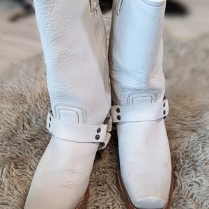 Beautiful White Frye boots